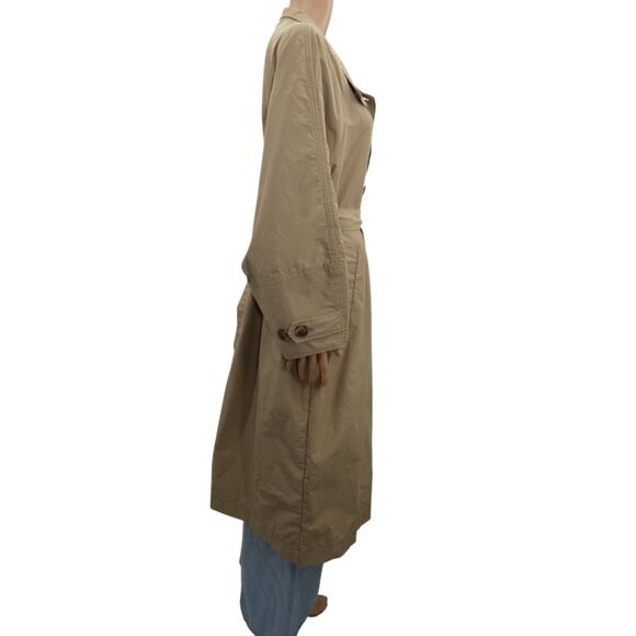Old Navy NWT Nylon Blend Trench Coat M Oversized Rain Layer Academia Minimalist - Picture 2 of 10